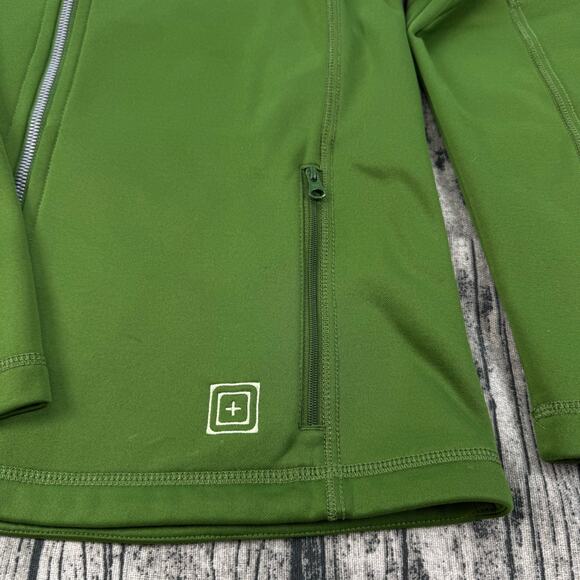Tactical 5.11 Jacket Womens X-Large Hoodie Green Full Zip Soft-shell Athletic - Picture 6 of 11